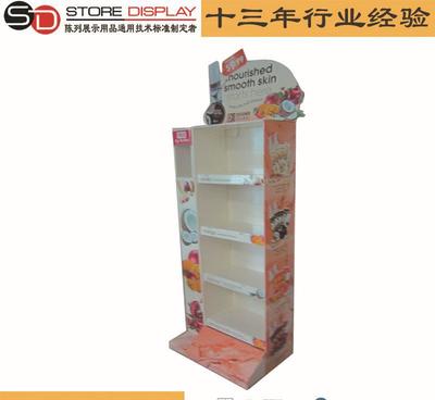 低量创意定制超高承重日用品纸货架 多种类混合产品陈列展示架图片_高清图_细节图